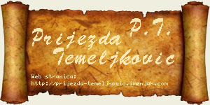 Prijezda Temeljković vizit kartica